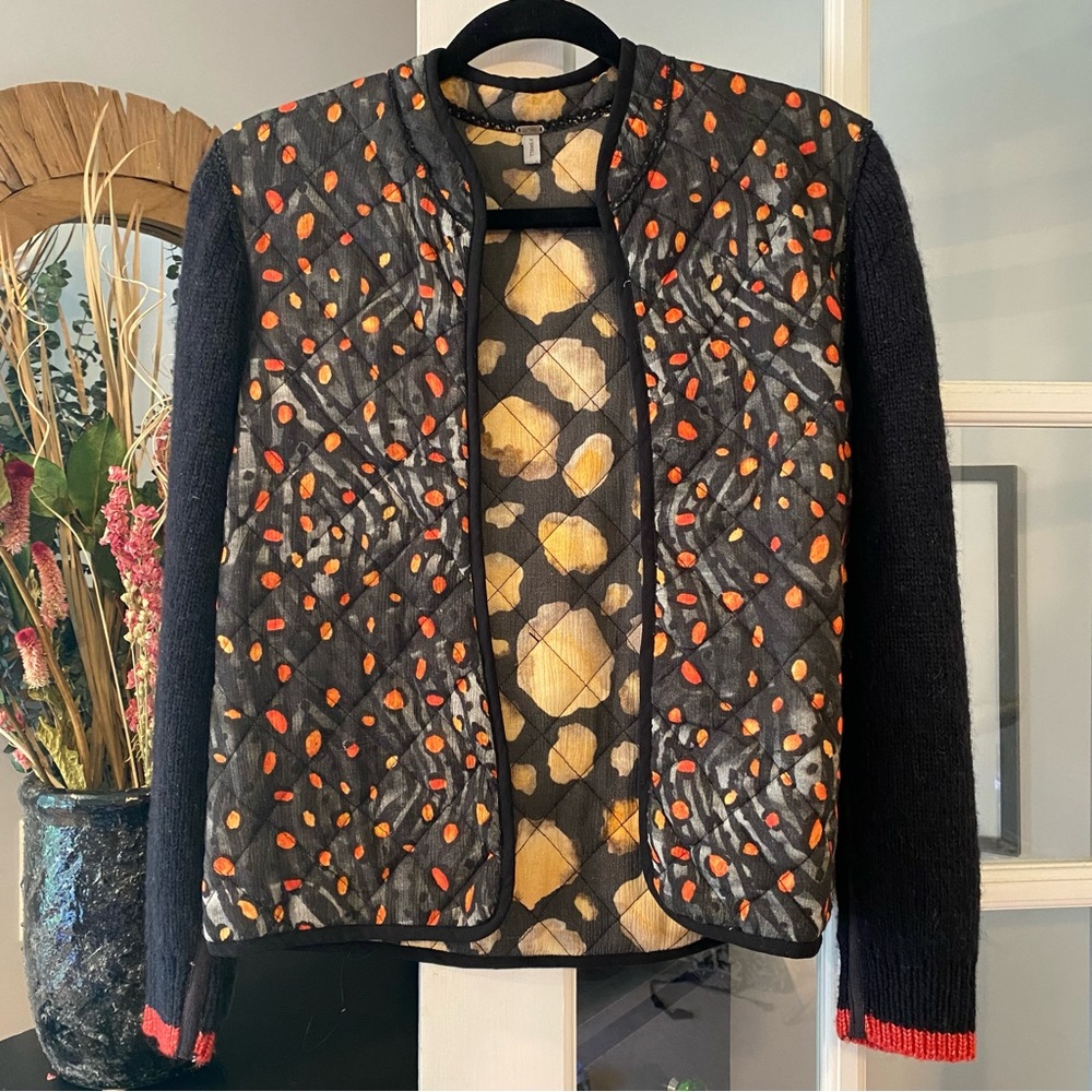 Anthropologie BL-NK Quilted Alyxa Sweater Jacket XS NWOT - Picture 8 of 14